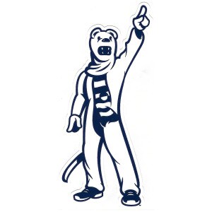 Penn State Nittany Lion Mascot 2 color vinyl decal